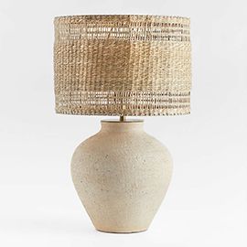 Corfu Table Lamp with Woven Natural Shade