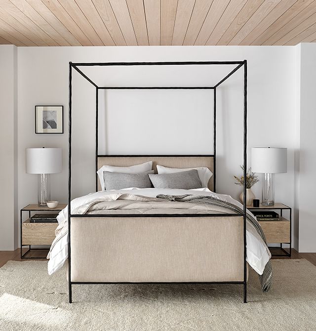 dahlia metal framed canopy bed