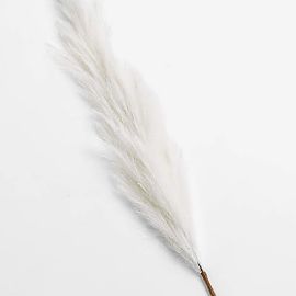 Faux Ivory Pampas Grass Stem