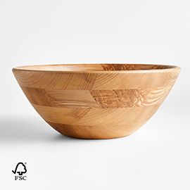 Carson Ash Wood Serving Bowl