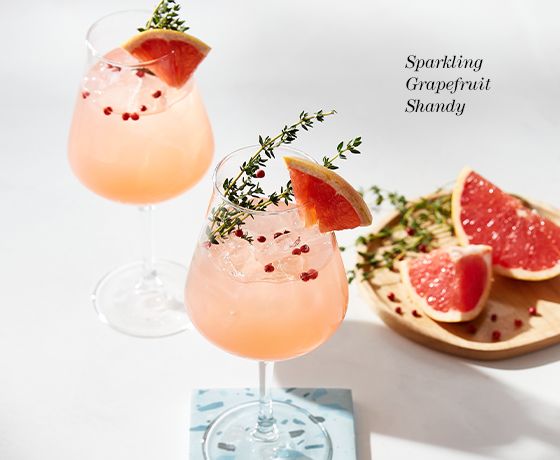 sparkling grapefruit shandy