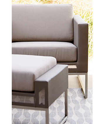 Dune Taupe Outdoor Sofa with Sunbrella ® Cushions