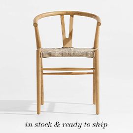 Crescent Natural Wishbone Dining Chair