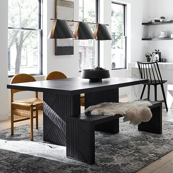 dunewood charcoal dining table