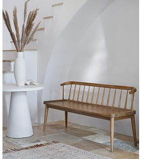 Pali Light Brown Dining Bench