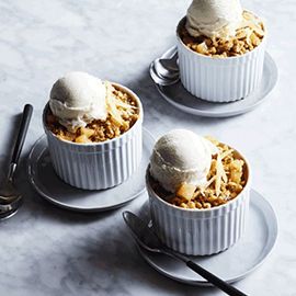 Individual Pear Ginger Crumbles