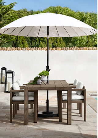 dome white patio umbrella