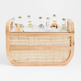 leland rattan beverage tub