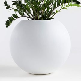 Sphere Large White Indoor/Outdoor Planter