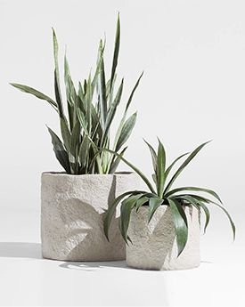 Chesil Natural Faux Stone Planters