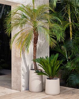 Saabira Taupe Indoor/Outdoor Planters