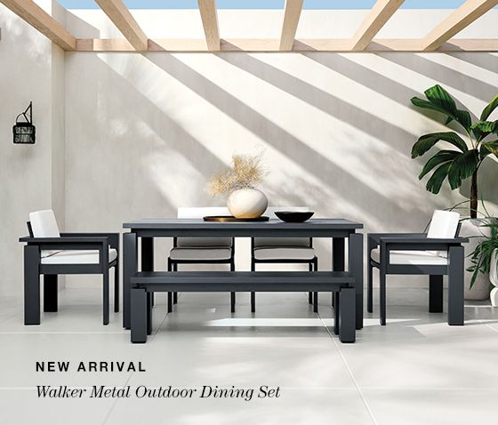 walker metal outdoor dining set