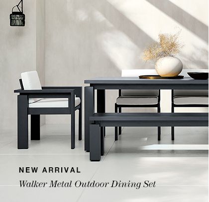 walker metal outdoor dining set