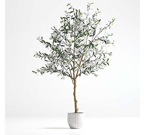 7' Faux Olive Tree in Pot