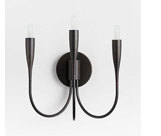 Iiona Black Candelabra Wall Sconce