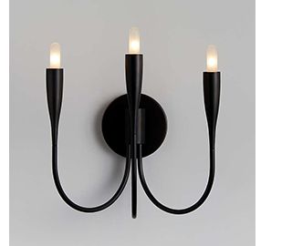 Iiona Black Candelabra Wall Sconce