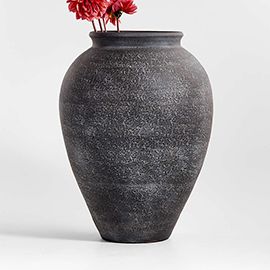 Ophelia Matte Large Black Vase