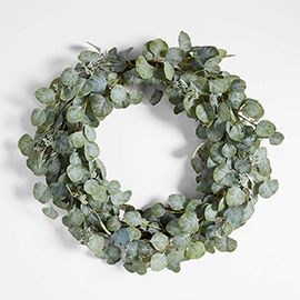 faux silver dollar eucalyptus wreath