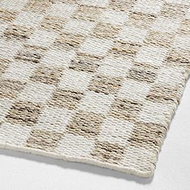 Toulouse Checkered Warm Tan Area Rug