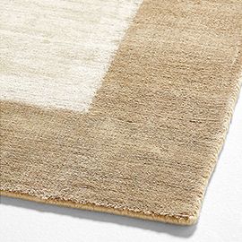 Laval Viscose Border Taupe Area Rug