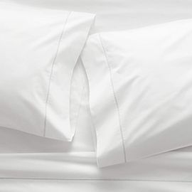 Organic 400 Thread Count Percale White Sheet Set