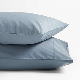 Percale Blue Pillow Cases