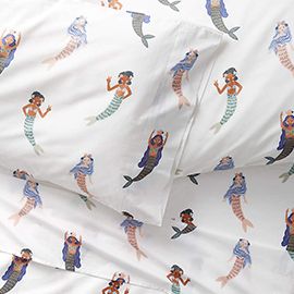 Kaia Organic Cotton Cotton Mermaid Kids Twin Sheet Set