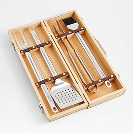 Crate & Barrel 5-Piece Grill Tool Set