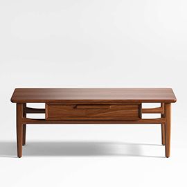 Tate Walnut Wood Storage Coffee Table