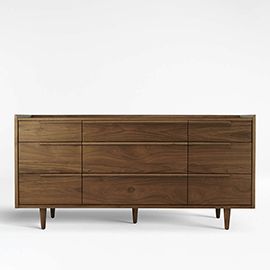 Tate Walnut 9-Drawer Dresser