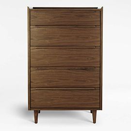 Tate Walnut 5-Drawer Chest