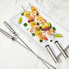 Stainless Steel Sliding Skewers with Hollow Handle