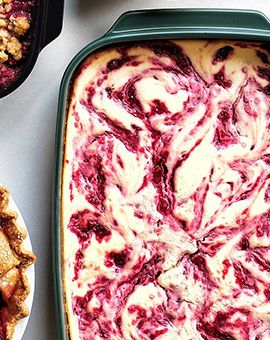 raspberry swirl cheesecake bars