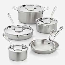 $100 off All-Clad® D5 Brushed Stainless Steel Cookware Set