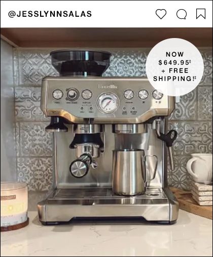 $100 off Breville Barista Express Espresso Machine