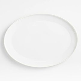 Tour White Porcelain Oval Serving Platter