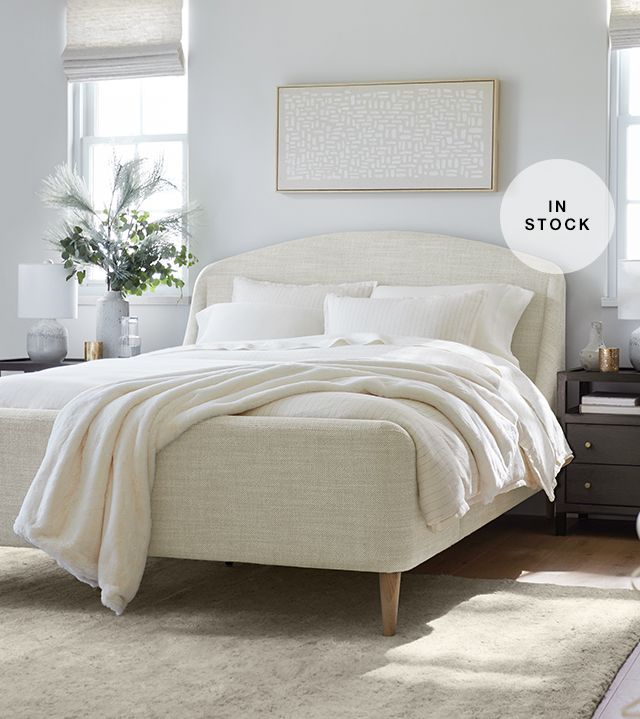 lafayette natural upholstered bed