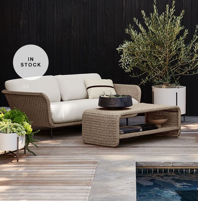 grotta outdoor wicker sofa