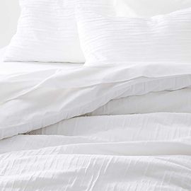 Belamy White Pleated Duvet Cover