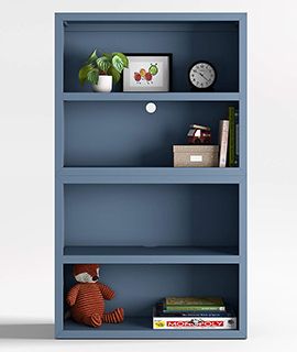 Ever Simple Modular Slate Wood Open Bookcase
