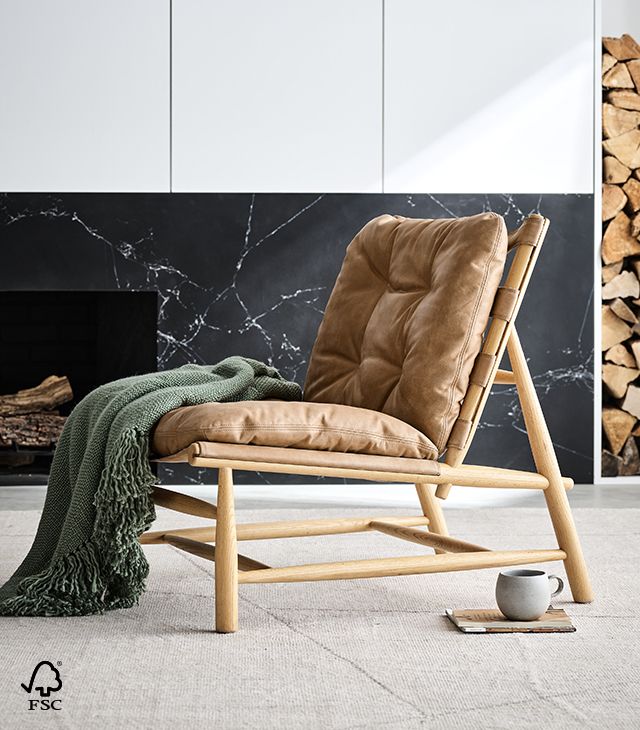 henning leather accent chair