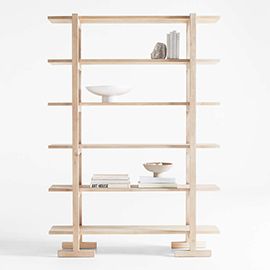 Haldeman Pine Wood Open Bookcase