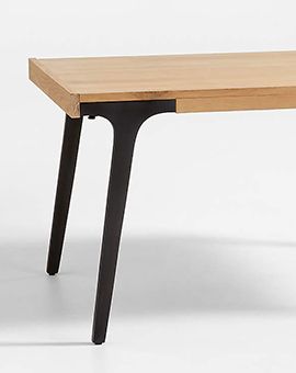 Lakin white oak wood extendable dining table