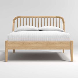 Bodie Natural Spindle Oak Wood Full Bed