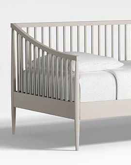 Hampshire Cozy Grey Spindle Wood Kids Daybed