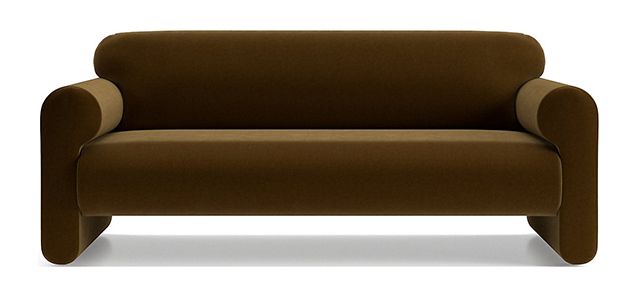 GALA REVERSE ROLL ARM SOFA // fabric: como / color: cognac