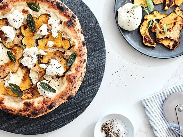 squash, sage, & burrata pizza