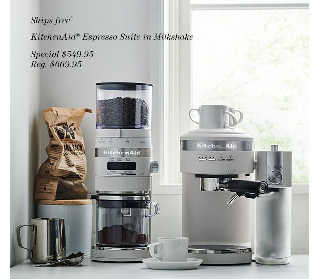 KitchenAid espresso suite in milkshake