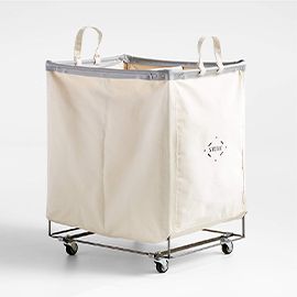 Steele 5-Bushel Canvas Rolling Laundry Hamper