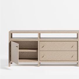 Keane Natural 72" Storage Media Console